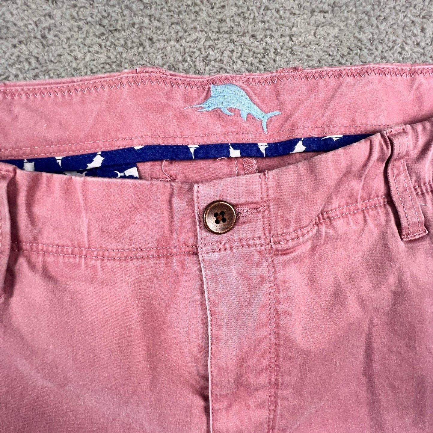 Tommy Bahama Boracay Shorts Mens 36 Pink Cotton Tencel Stretch Island Summer