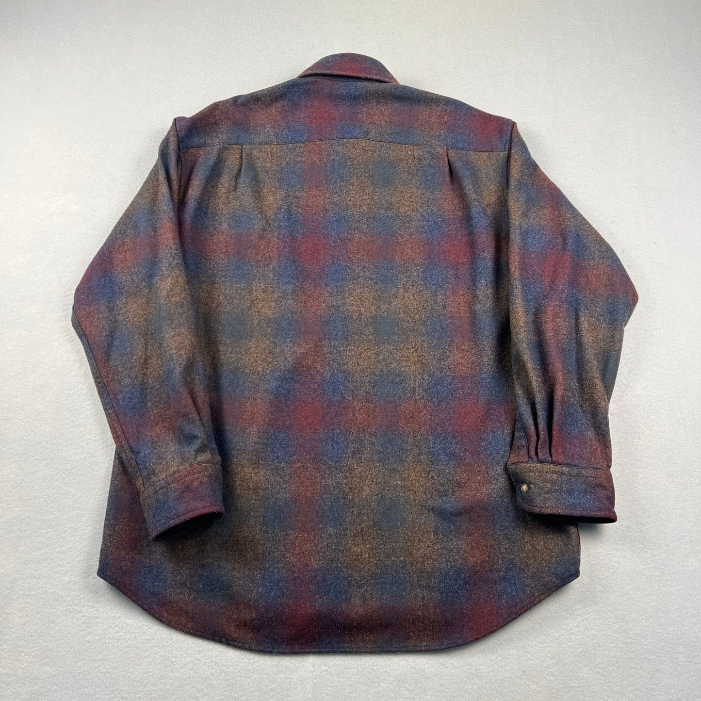 Pendleton Lodge Shirt Mens L Brown Plaid Wool Button Up Flannel Outdoor Classic