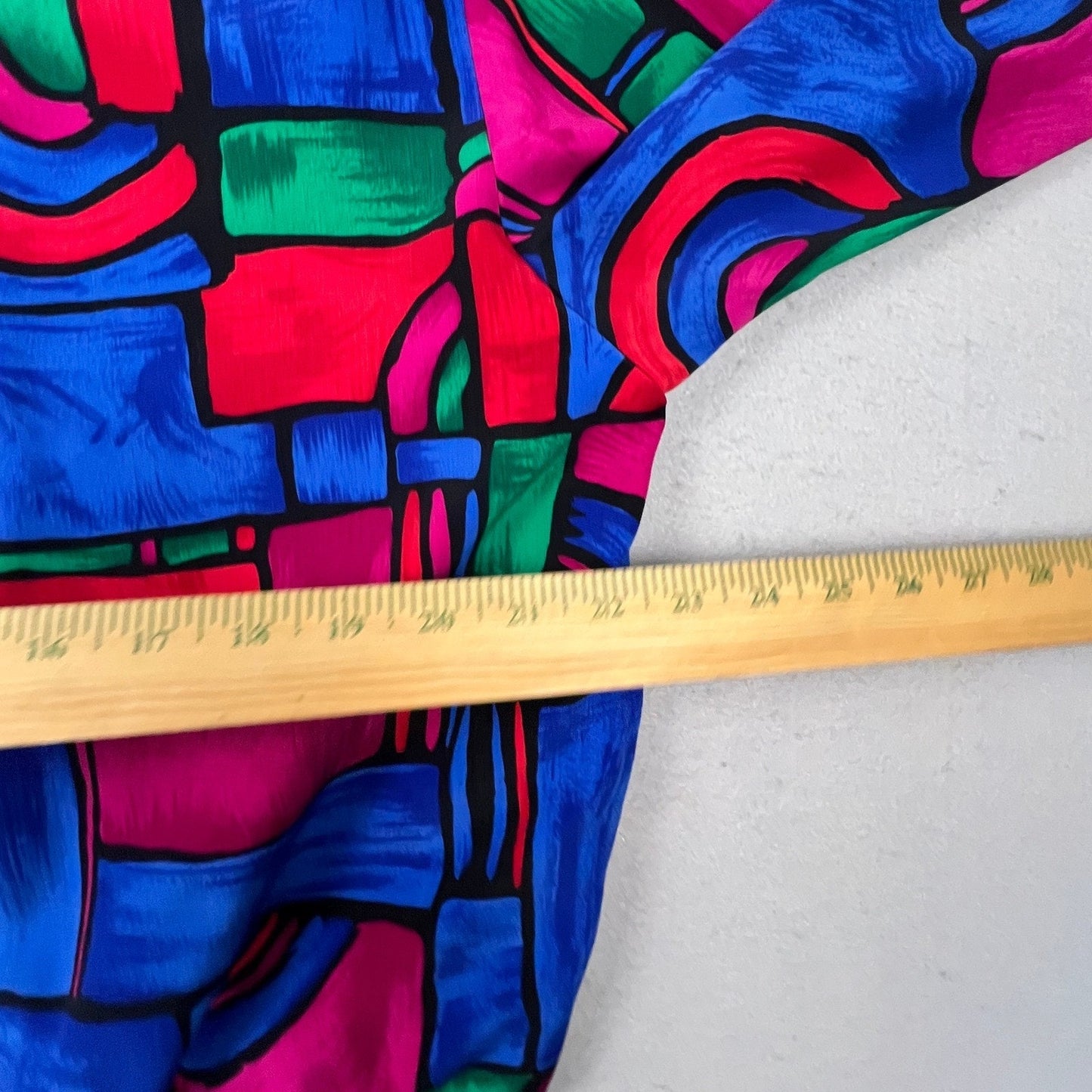 VTG Retro 90s Teddi Bomber Jacket Womens Large Blue Abstract Geometric Zip Up