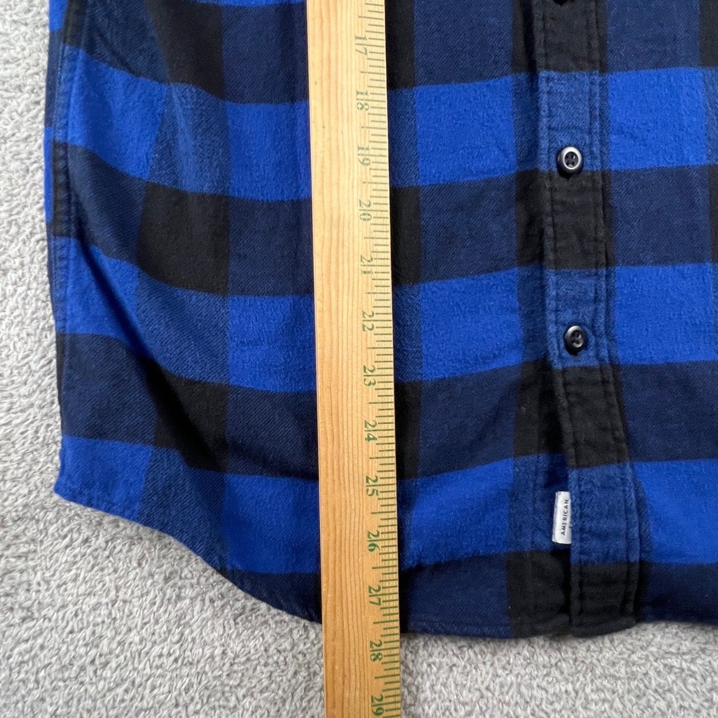 100% Cotton Flannel Shirt Mens Small Buffalo Plaid Super Soft American Eagle