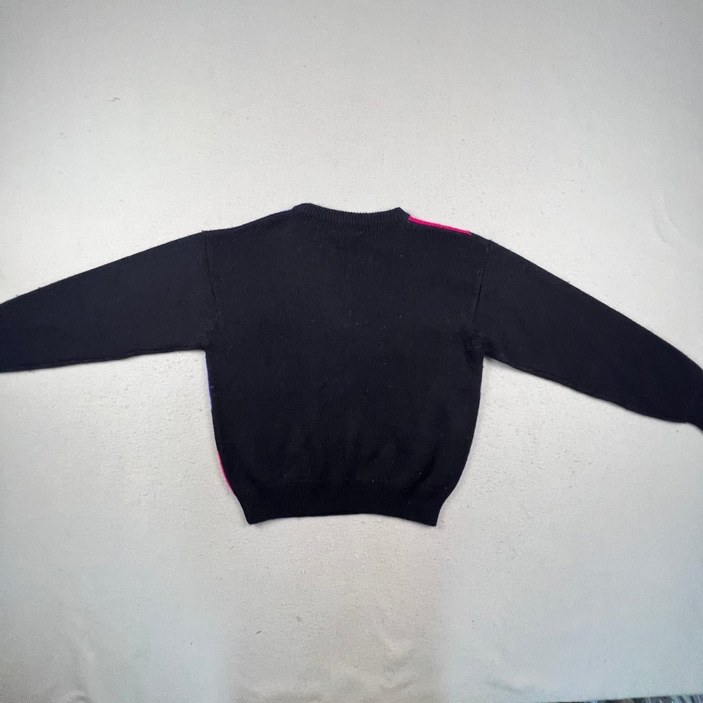 Alfred Dunner Sweater Women XL Black Floral Argyle Knit Vintage Style Crewneck
