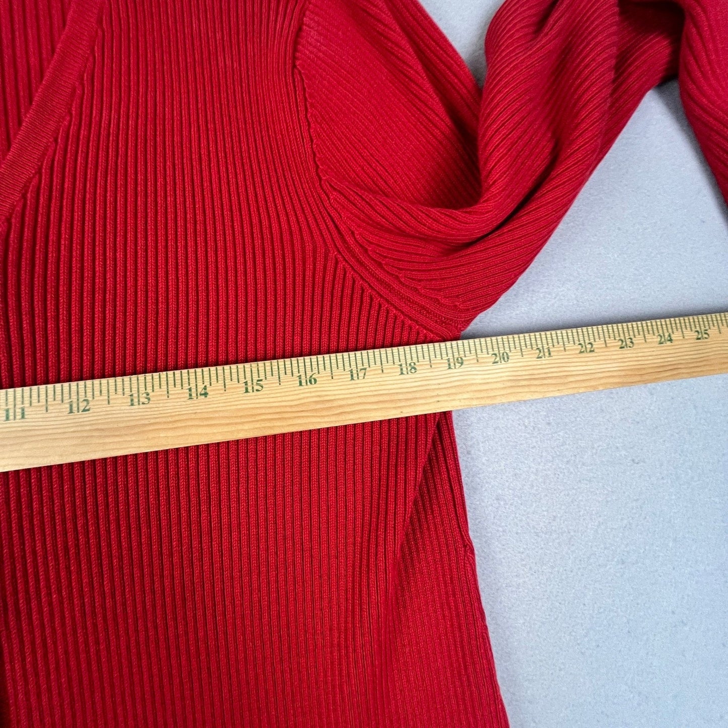 Cardigan Dress Womens XL Red Ribbed Knit Longline Midi Button Front Willi Smith