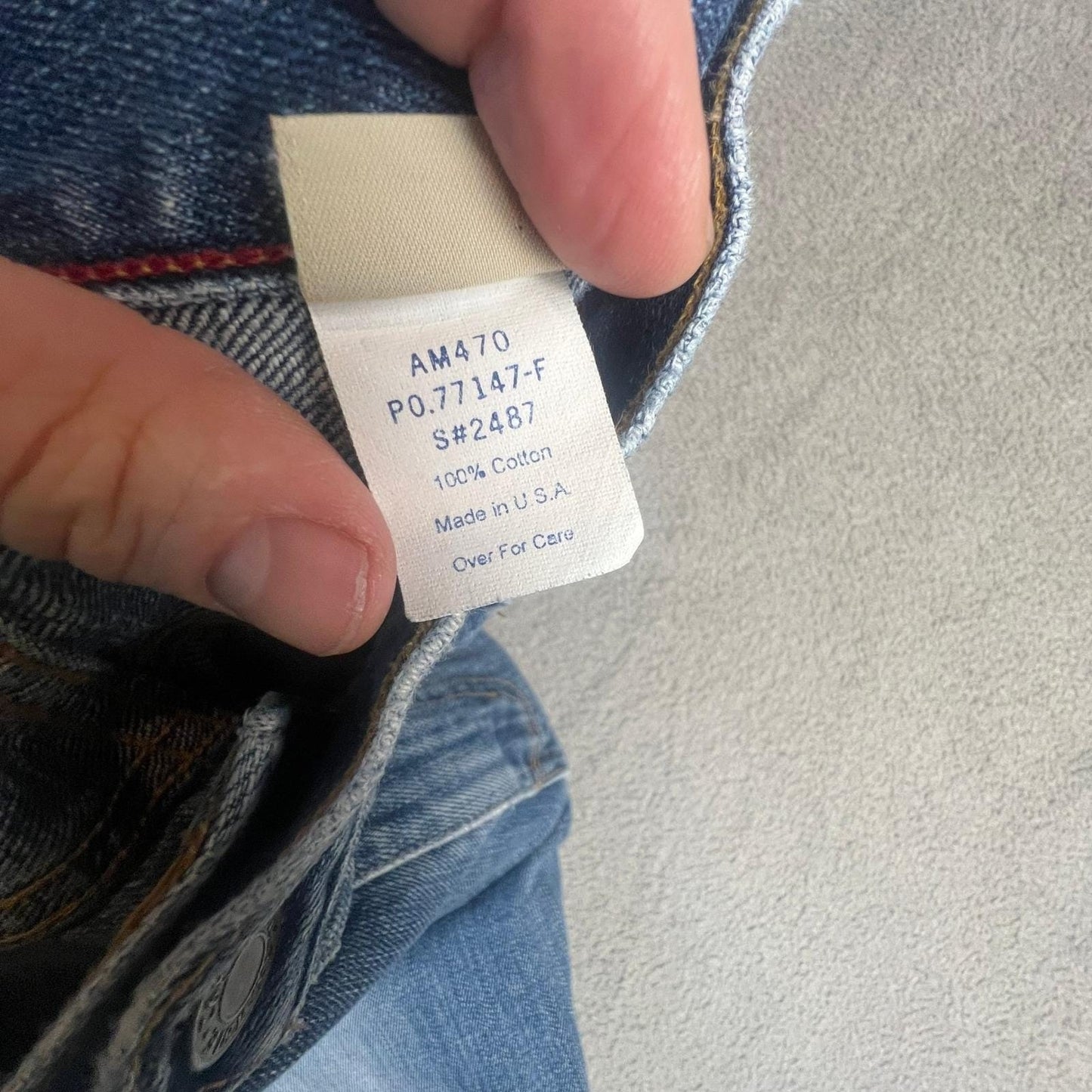 Vintage Y2K Abercrombie & Fitch Mens 31x28 Blue Faded Raw Hem Straight Leg Jeans