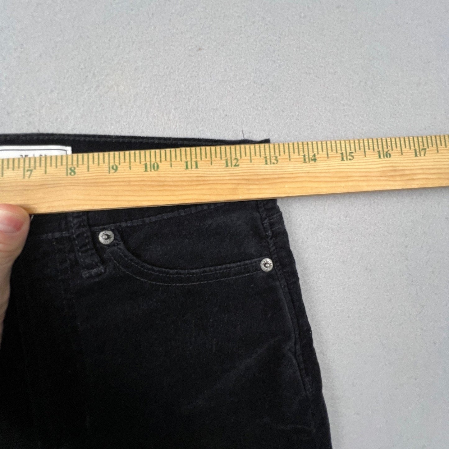 Gap Corduroy 70s Flare Pants Womens 25/0R Black High Rise Retro Boho Stretch