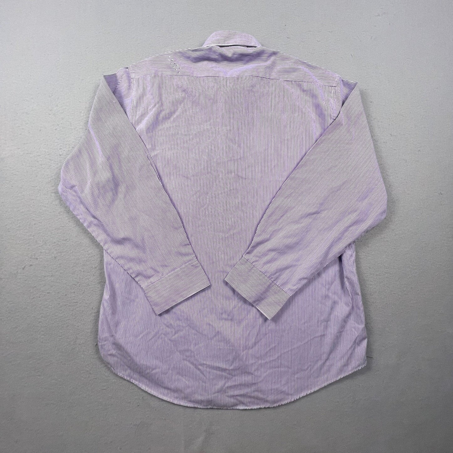 VTG Las Olas Button Down Shirt Womens L Purple Pinstripe Rhinestone Fashion Art