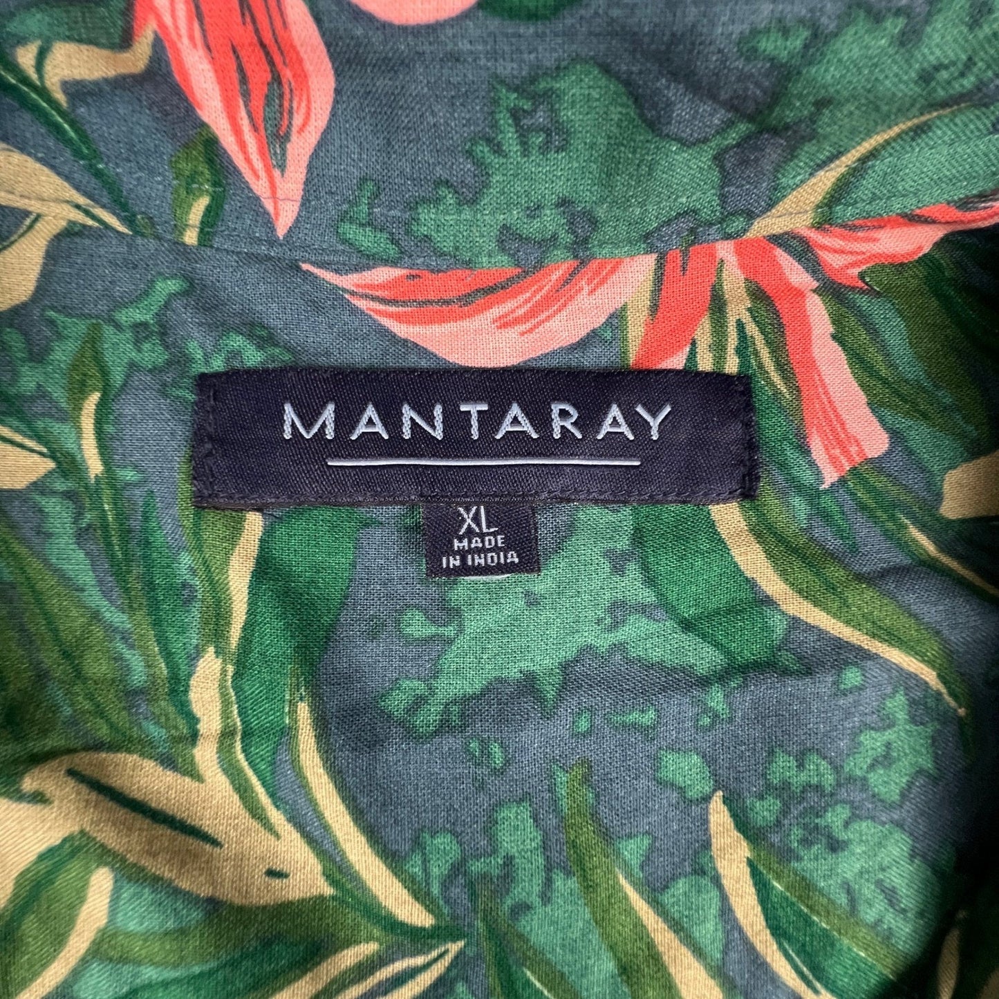 Hawaiian Button Up Shirt Mens XL Floral Tropical Summer Camp Aloha Vacation