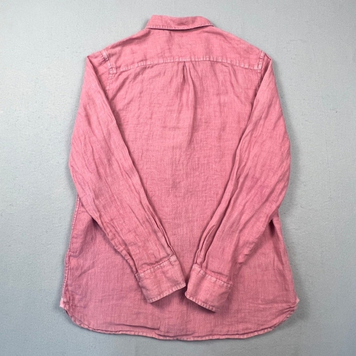 Raffi Button Down Shirt Womens Small Pink 100% Pure Linen Casual Summer