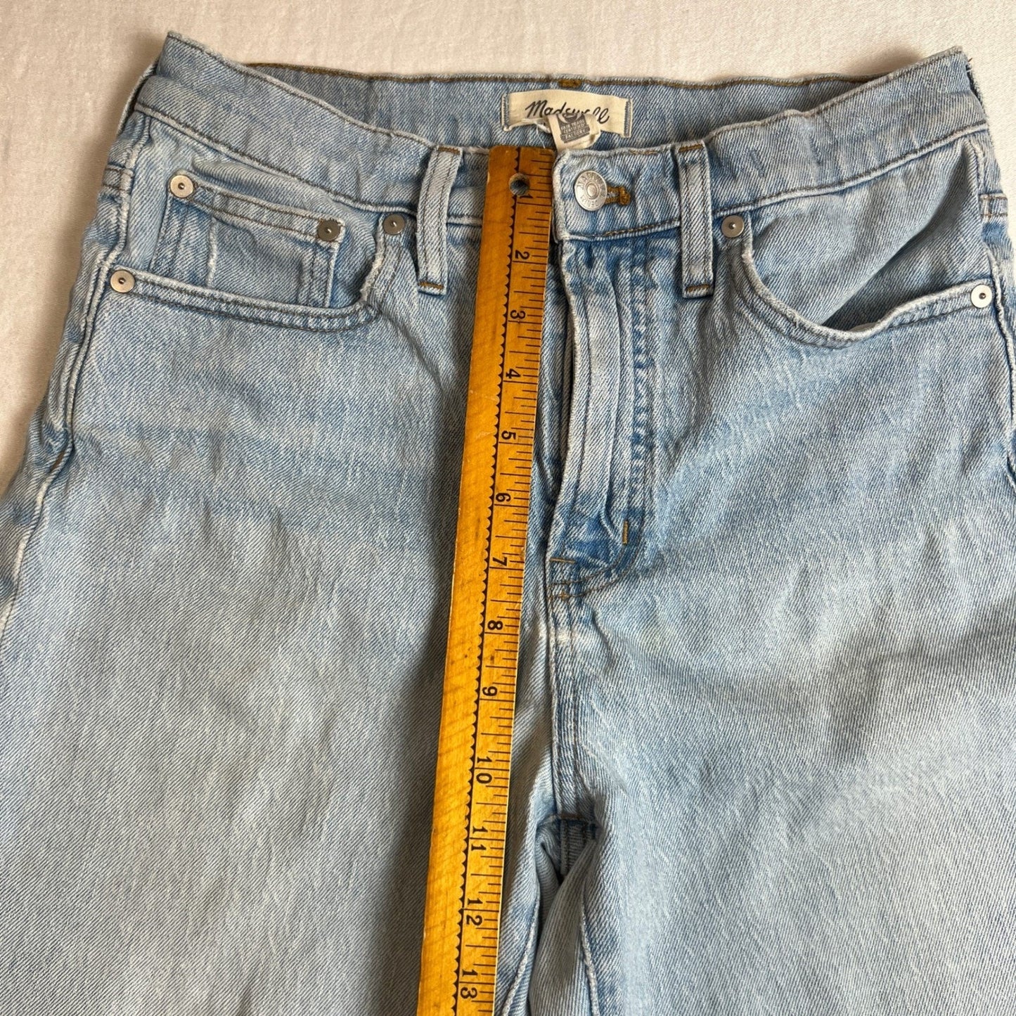 Madewell Jeans Womens 27 The Perfect Vintage Jean Light Wash Distressed Denim