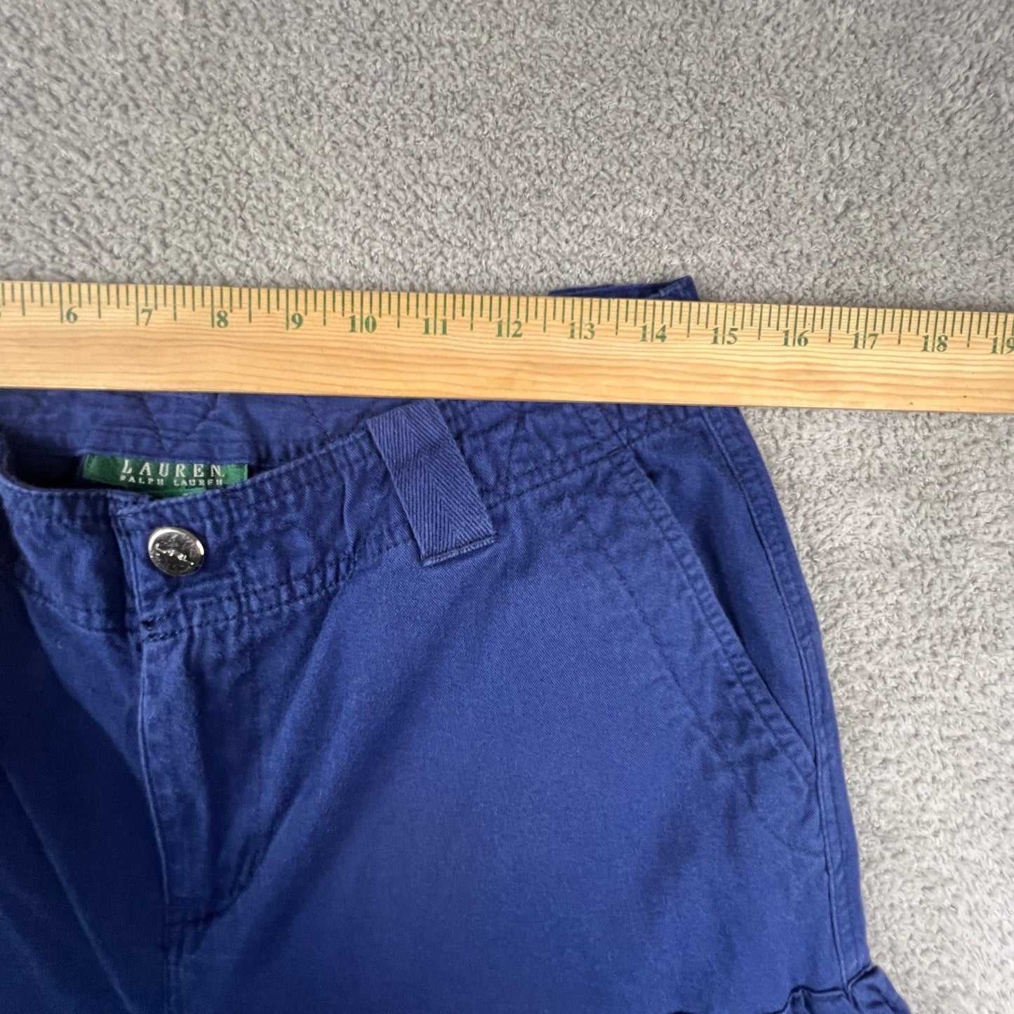 Lauren Ralph Lauren Cargo Utility Pants Womens Size 6 Straight Leg Royal Blue