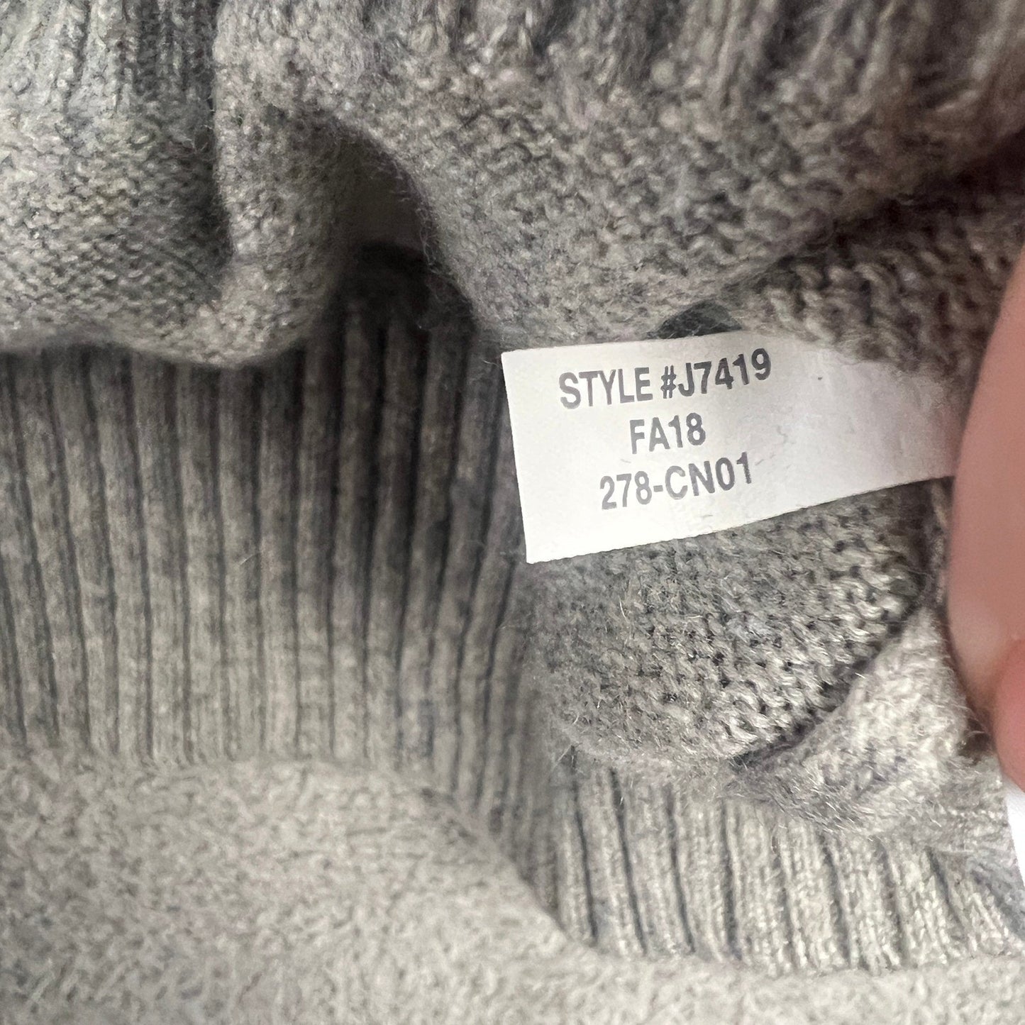 J.Crew Sweater Crewneck Mercantile Men's Size L Grey Raglan Sleeve Wool Blend