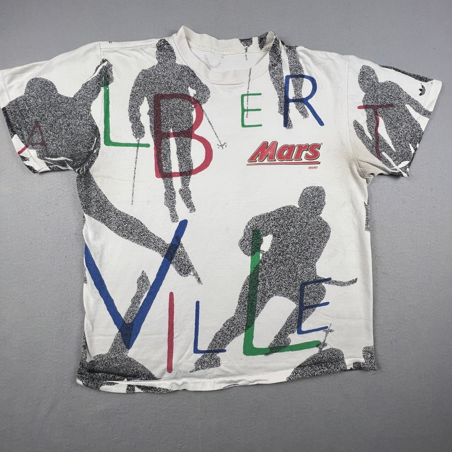 VTG Adidas T Shirt Mens XL 1992 Olympics Albertville Barcelona Mars Candy 90s