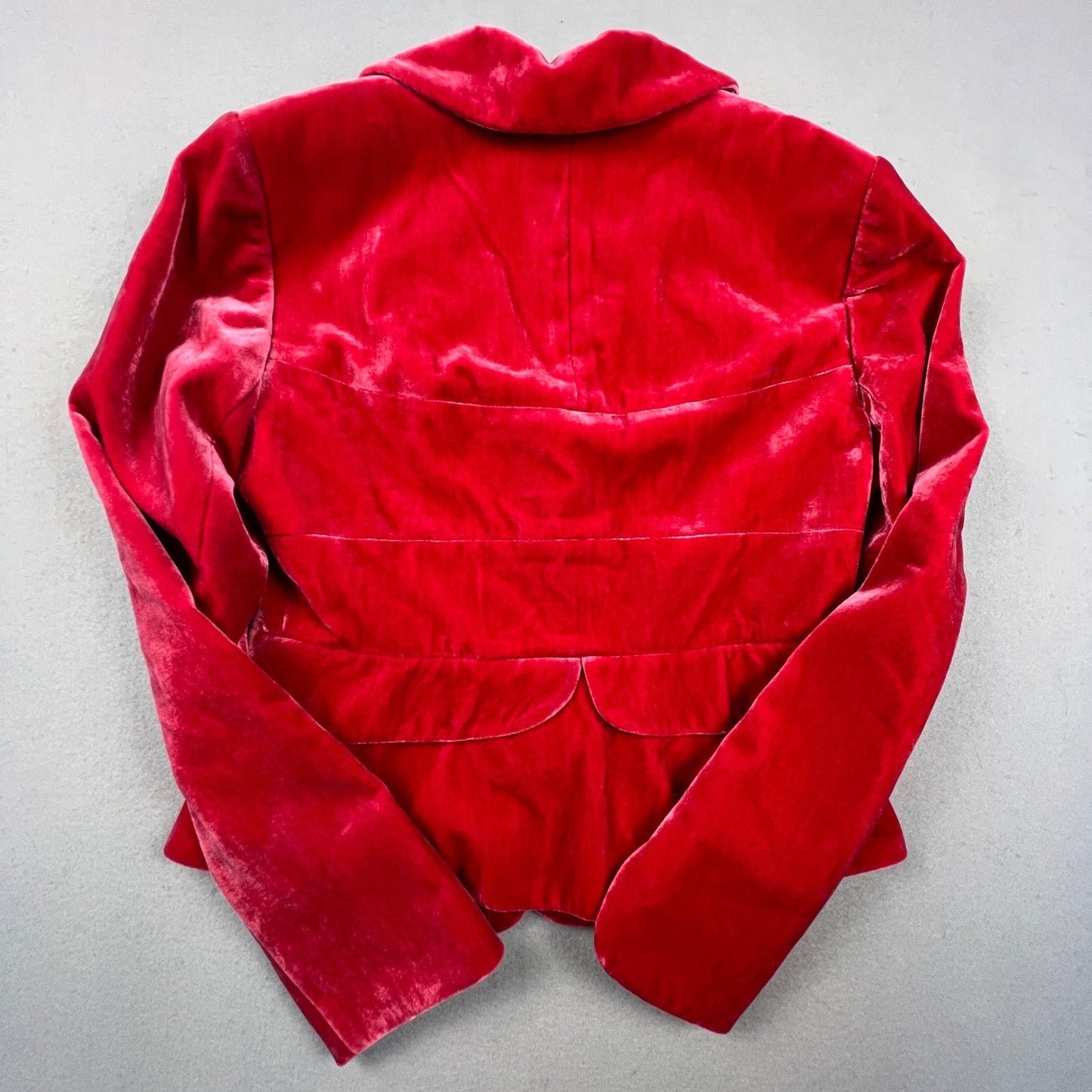 NWT VTG Kay Unger Velvet Blazer Women 8 Red Ornate Holiday Formal Jacket