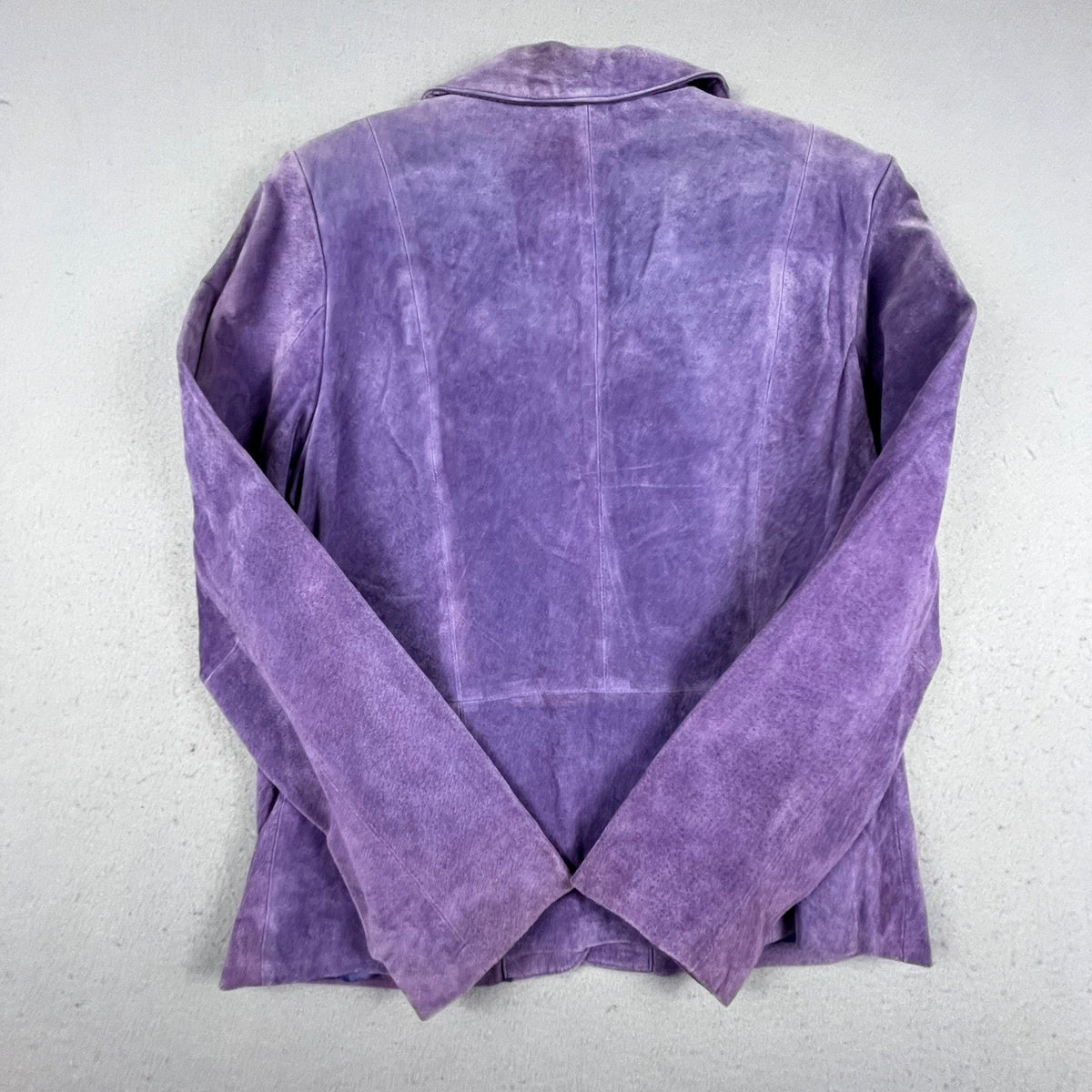 Tower Hill Collection Suede Blazer Women 12 Purple Genuine Leather Vintage Coat