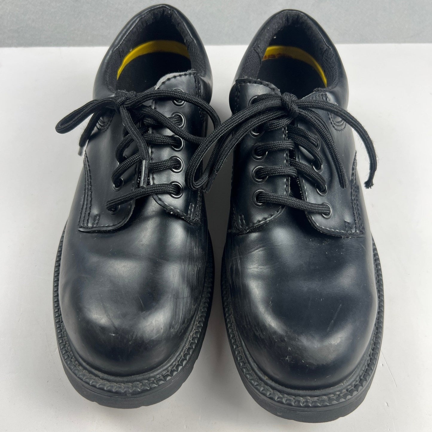 SafeTStep Slip Resistant Work Shoes Mens 7 Black Lace Up Oxford Dark Academia
