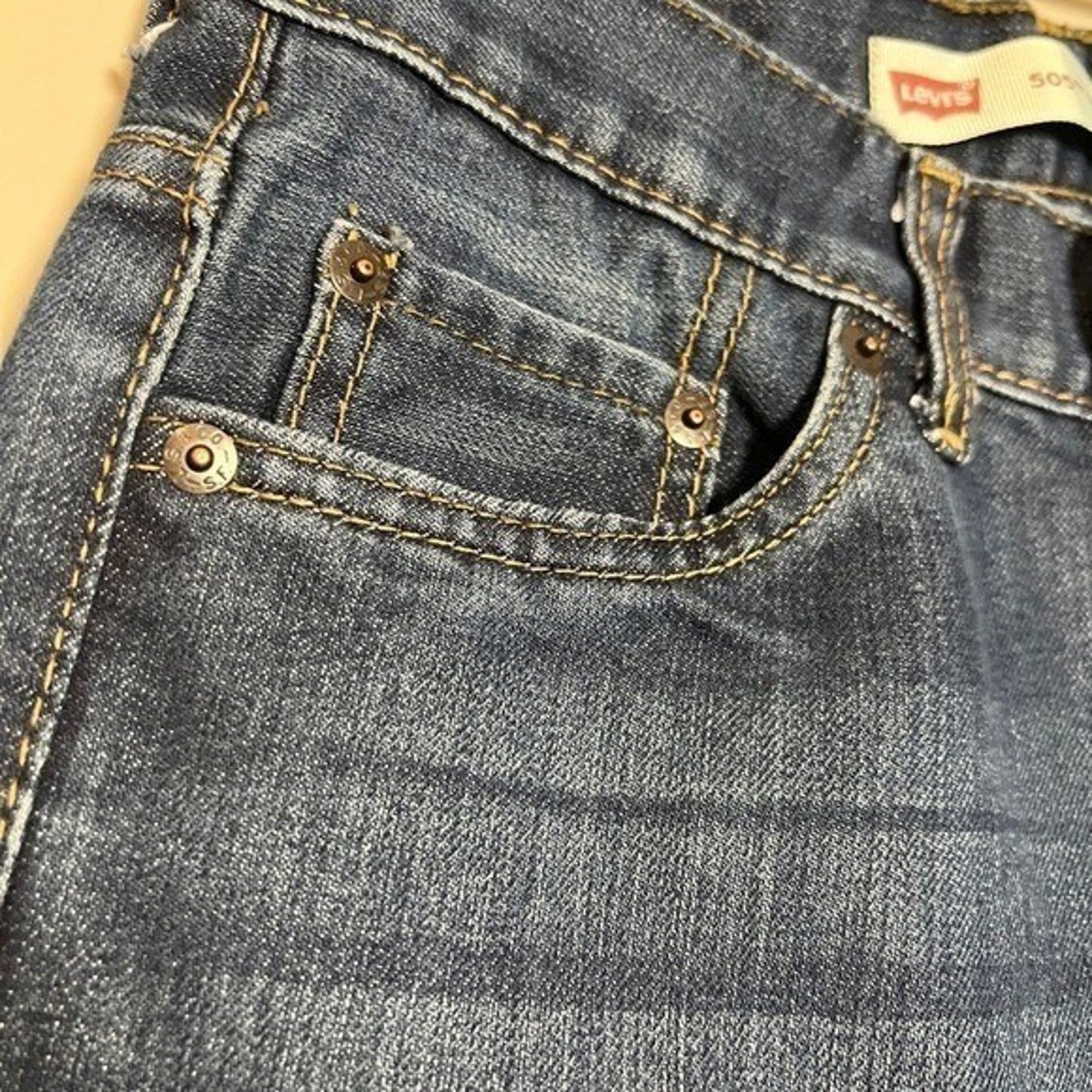 Levi's 505 Jeans Women's Size 14 Slim Fit 25 x 27 Dark Wash Denim Regular Cowboy