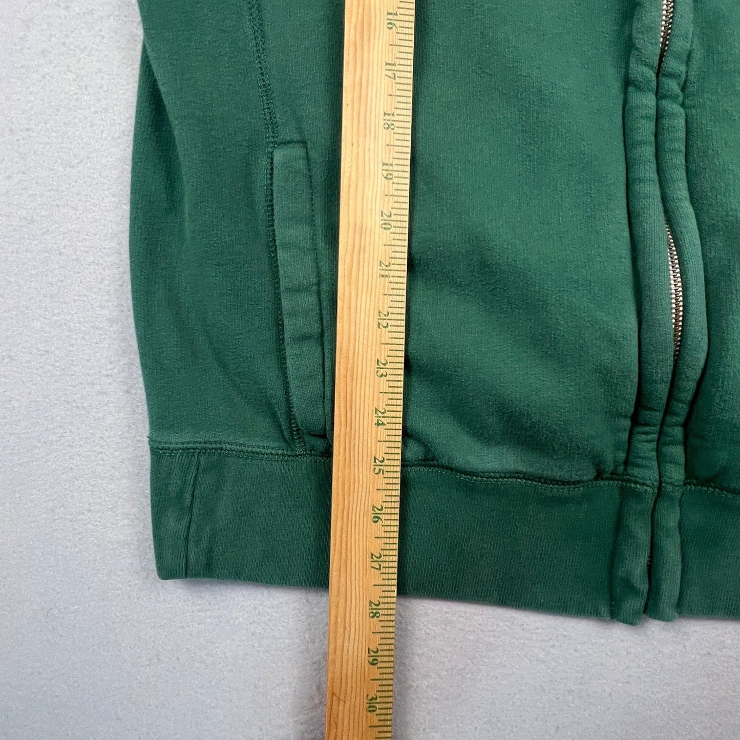 Y2K Old Navy Track Jacket Mens Large Green Striped Full Zip Fleece Retro