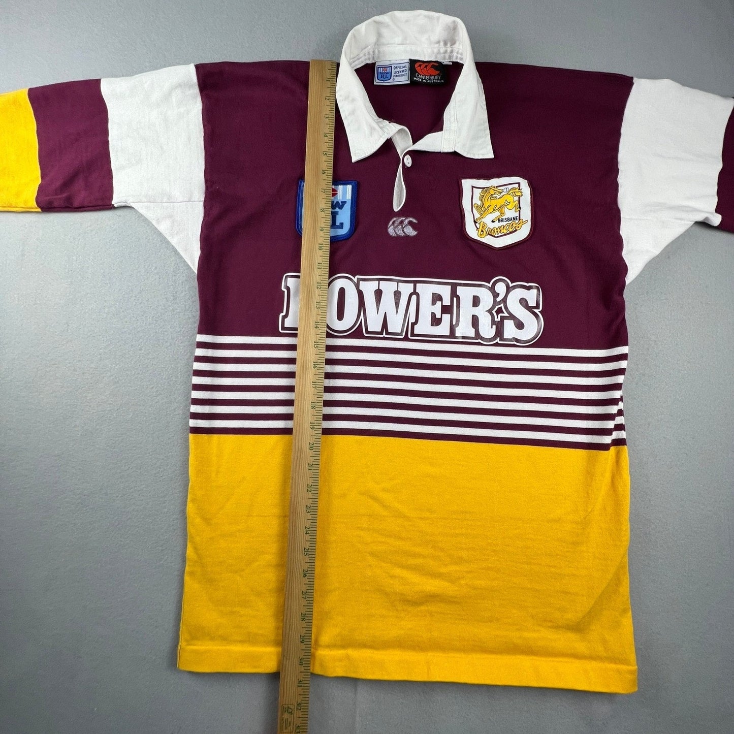 Vintage Brisbane Broncos Canterbury Rugby Jersey Mens XL Power's 90s NSW RL wow
