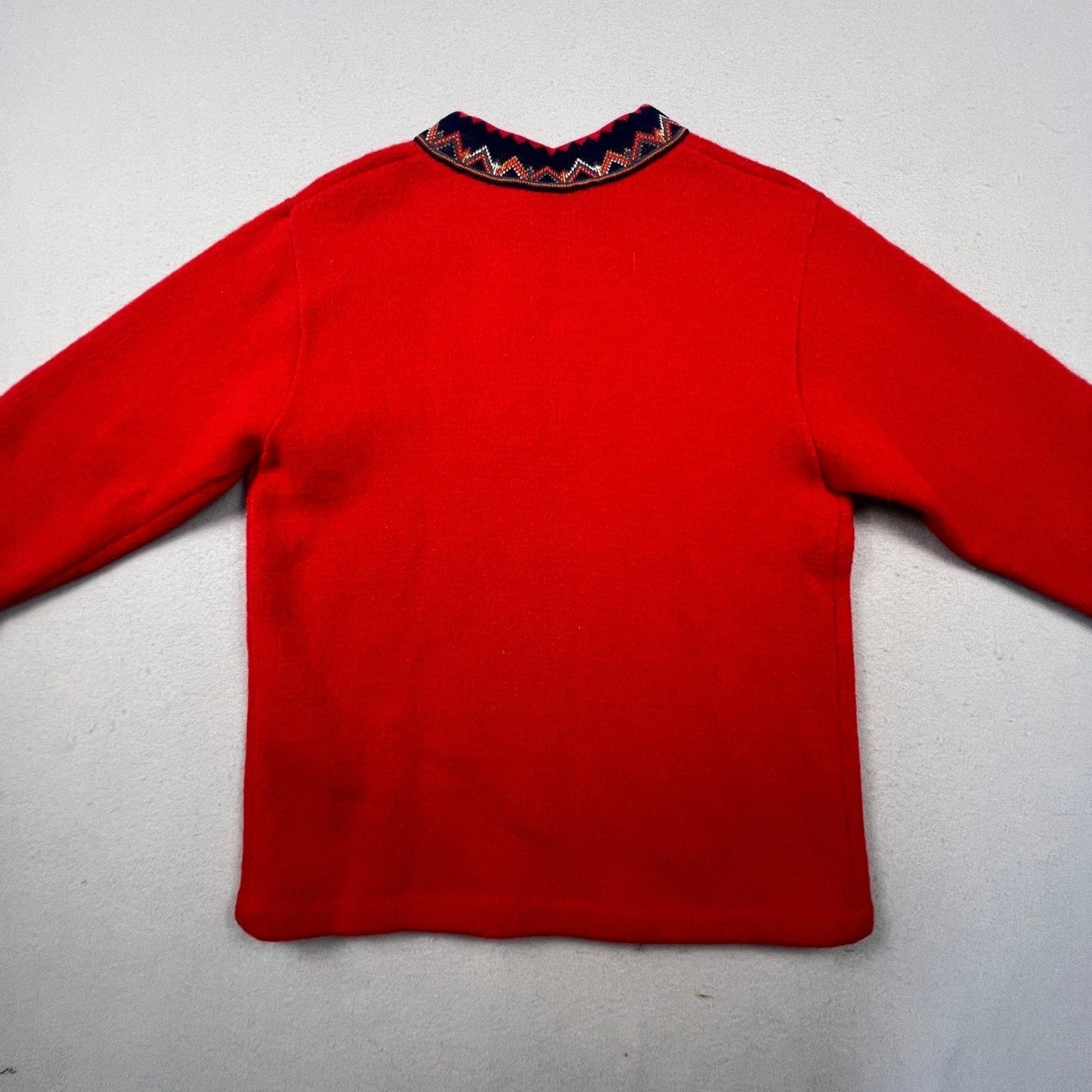 Nordmann Trikotasje Wool Sweater Womens 38 Nordic Clasps Folk Pullover Norway