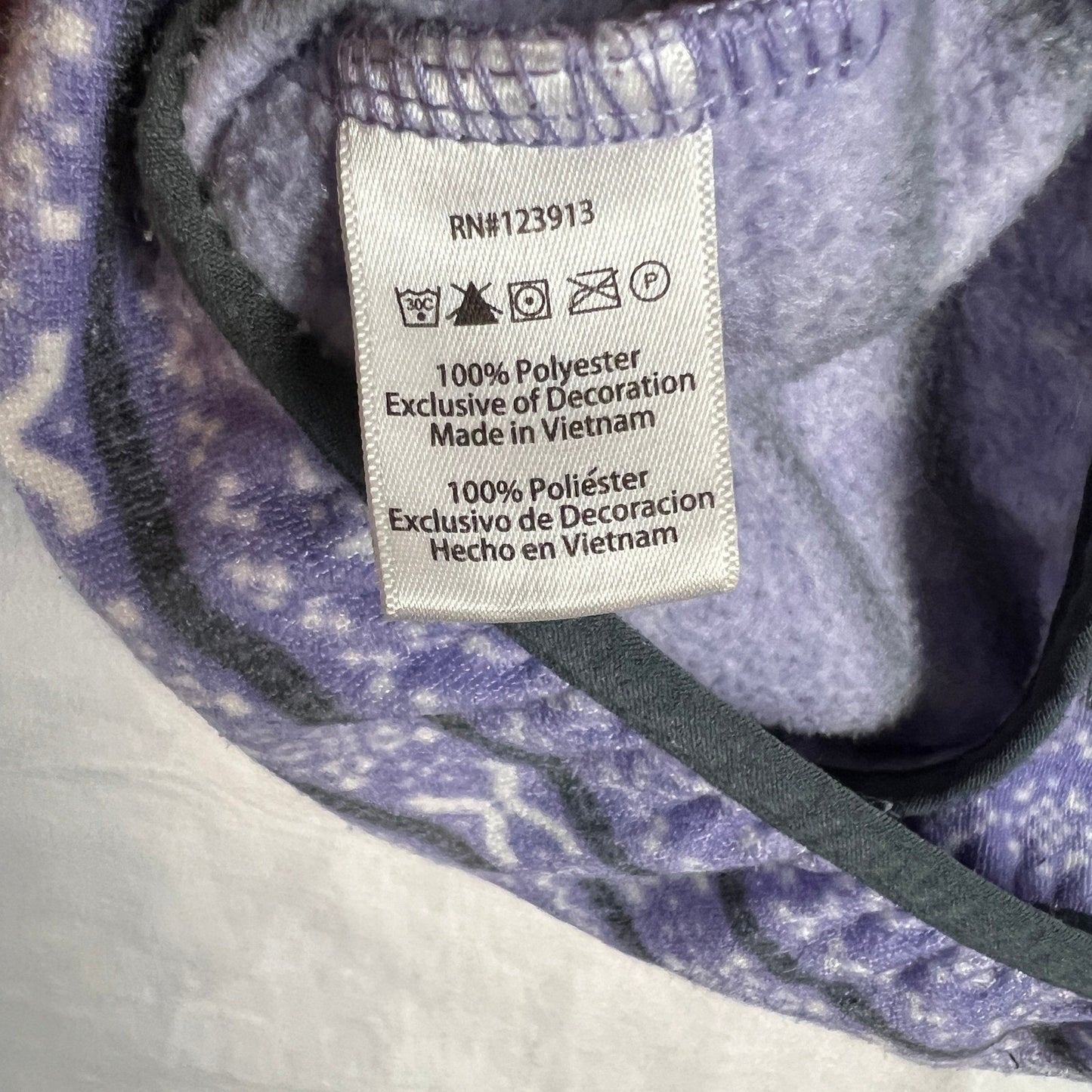 Fair Isle Fleece Mens XL Pullover Snap Neck Cabin Sweater Purple JACHS
