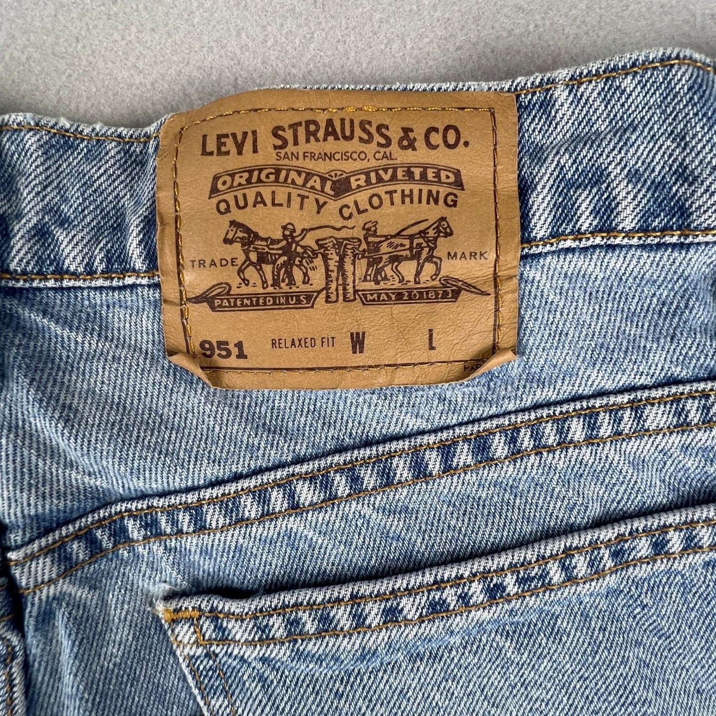 Levi's 951 Denim Shorts Womens 14 Relaxed Orange Tab Vintage 90s Mom Streetwear