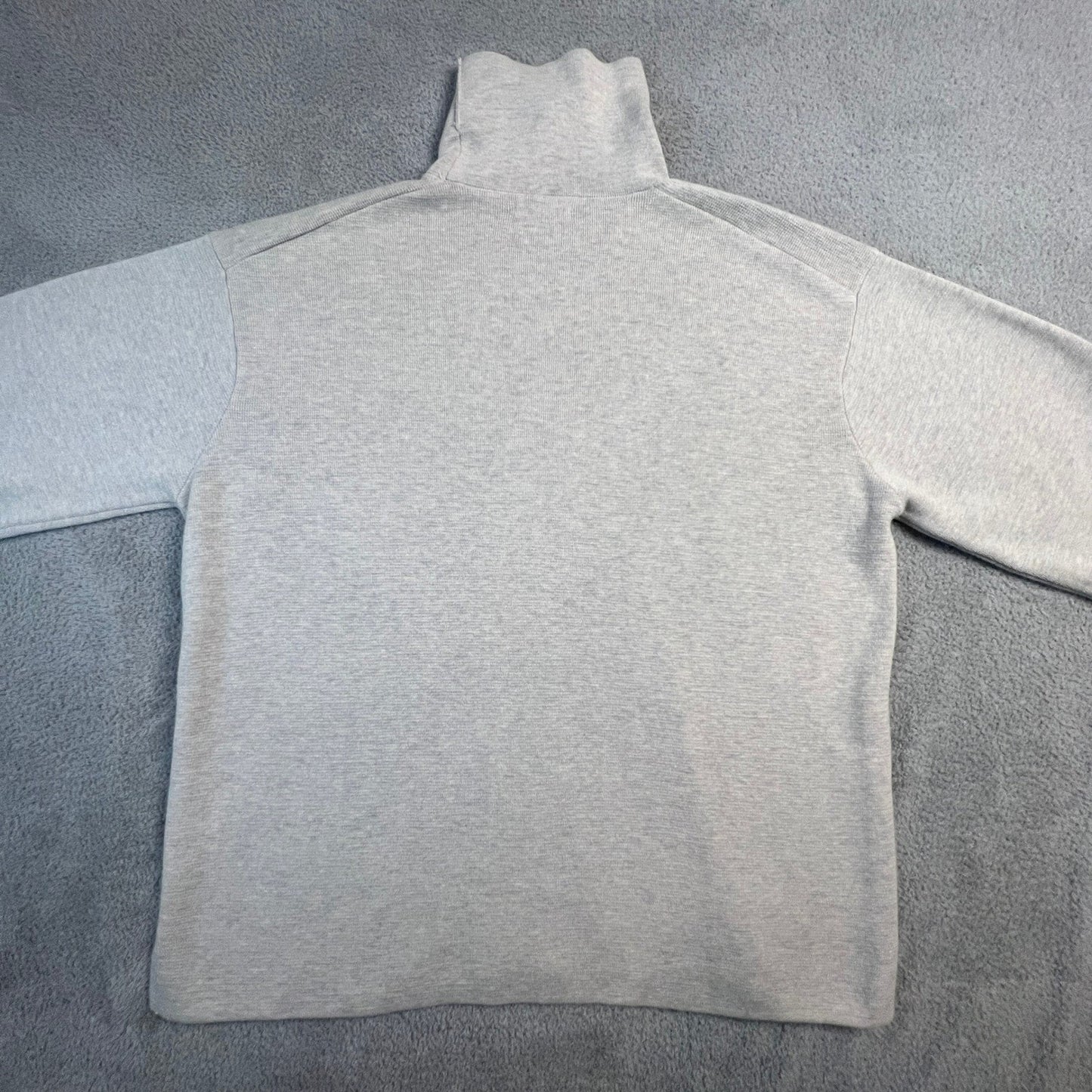 Turtleneck Sweater Mens Large WYM Lidnm GrayTextured Minimalist Knit Japanese