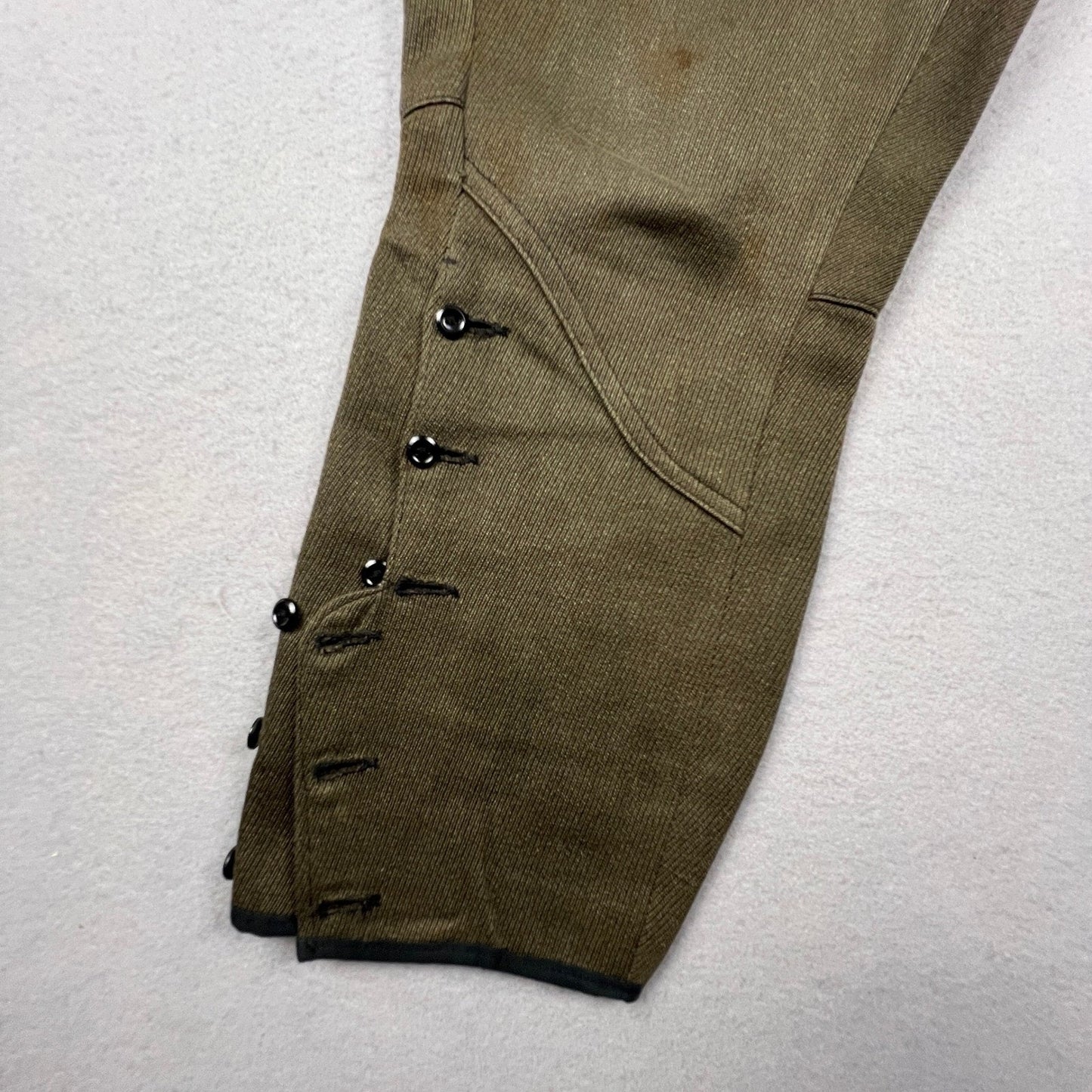 VTG 1940s Wool Riding Breeches Jodhpurs Button Cuff Equestrian Military Style