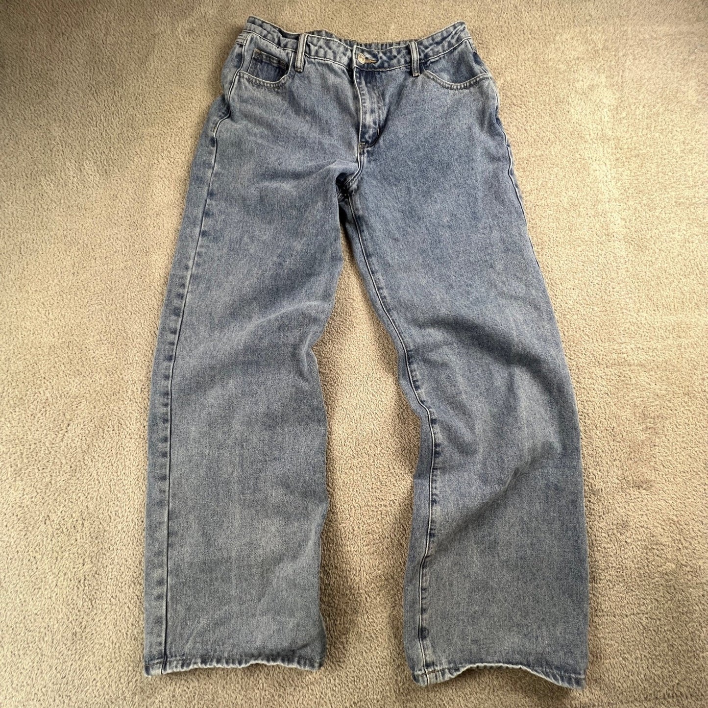 Y2K Wide Jeans Womens 4 Straight Leg Denim Casual Streetwear Grunge Walter Baker