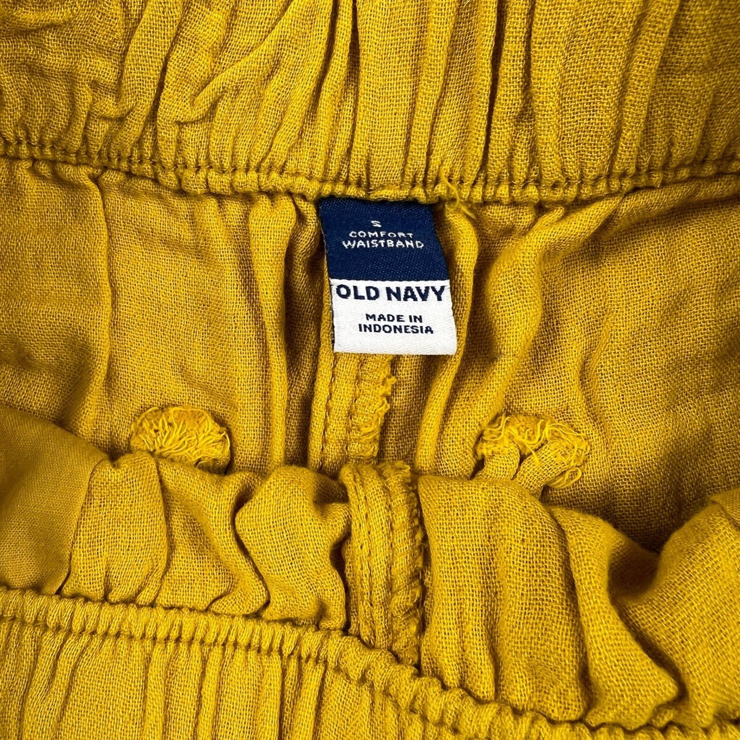 11100% Cotton Gauze Comfort Waistband Shorts Womens Small Old Navy Mustard Yellow