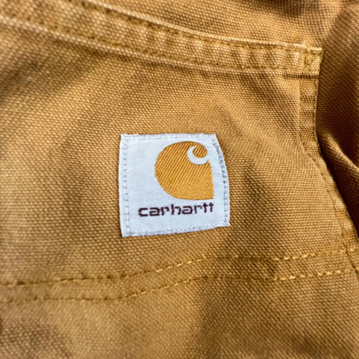 Carhartt Carpenter Pants Kids 8 Brown Flannel Lined Canvas Duck Workwear Utility