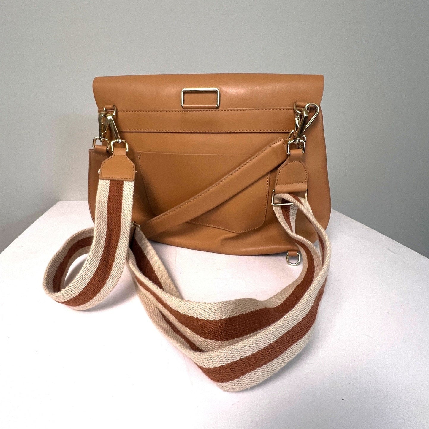 Paola Nutti Purse Bag Womens Large Tan Leather Made in Italy Elegant Boho