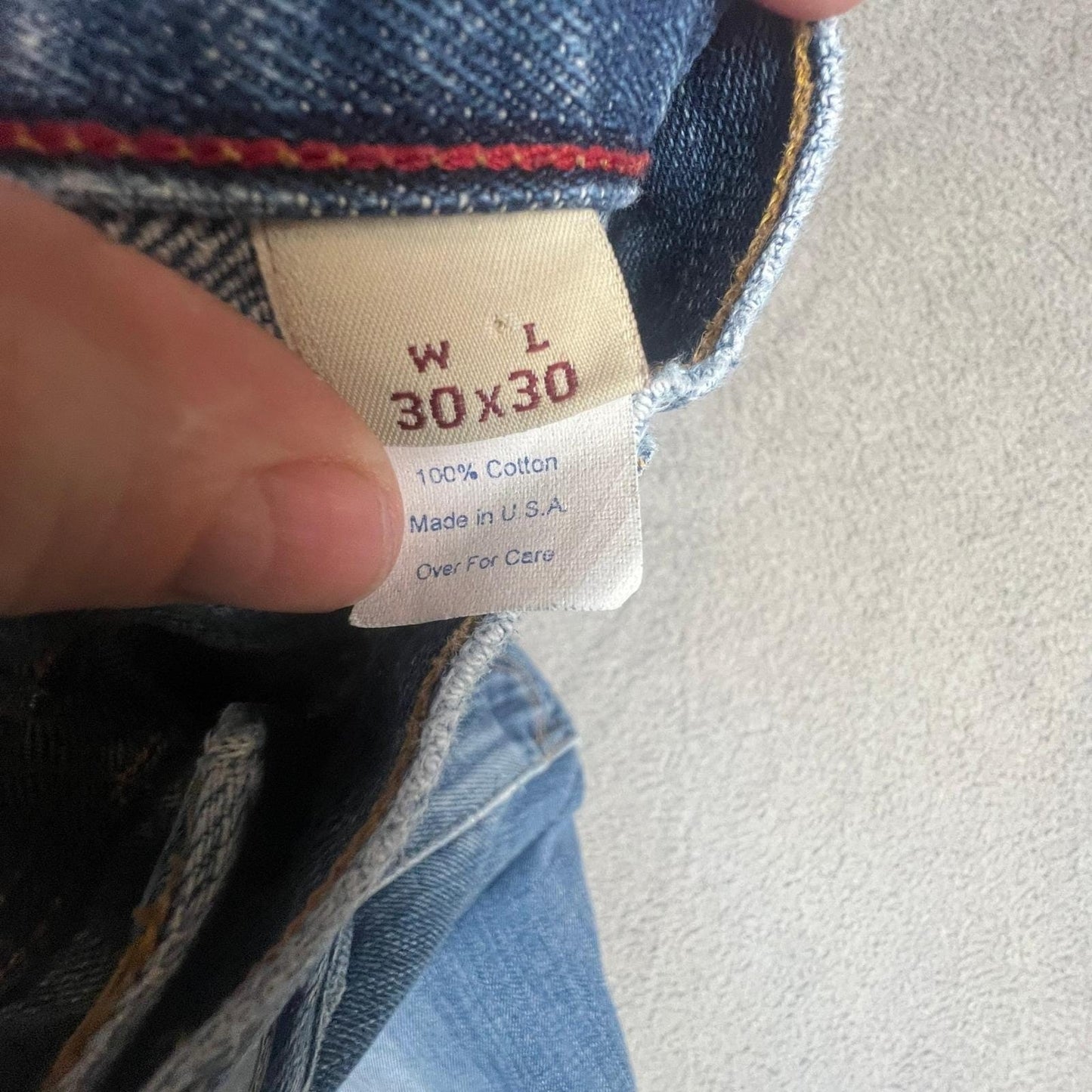 Vintage Y2K Abercrombie & Fitch Mens 31x28 Blue Faded Raw Hem Straight Leg Jeans