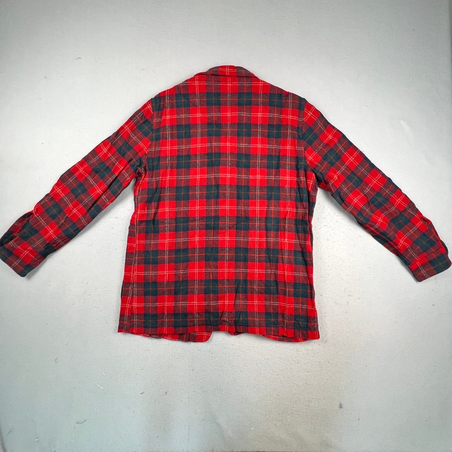 Pendleton Wool Blazer Jacket Mens Large Red Plaid Virgin Wool Vintage Outdoor
