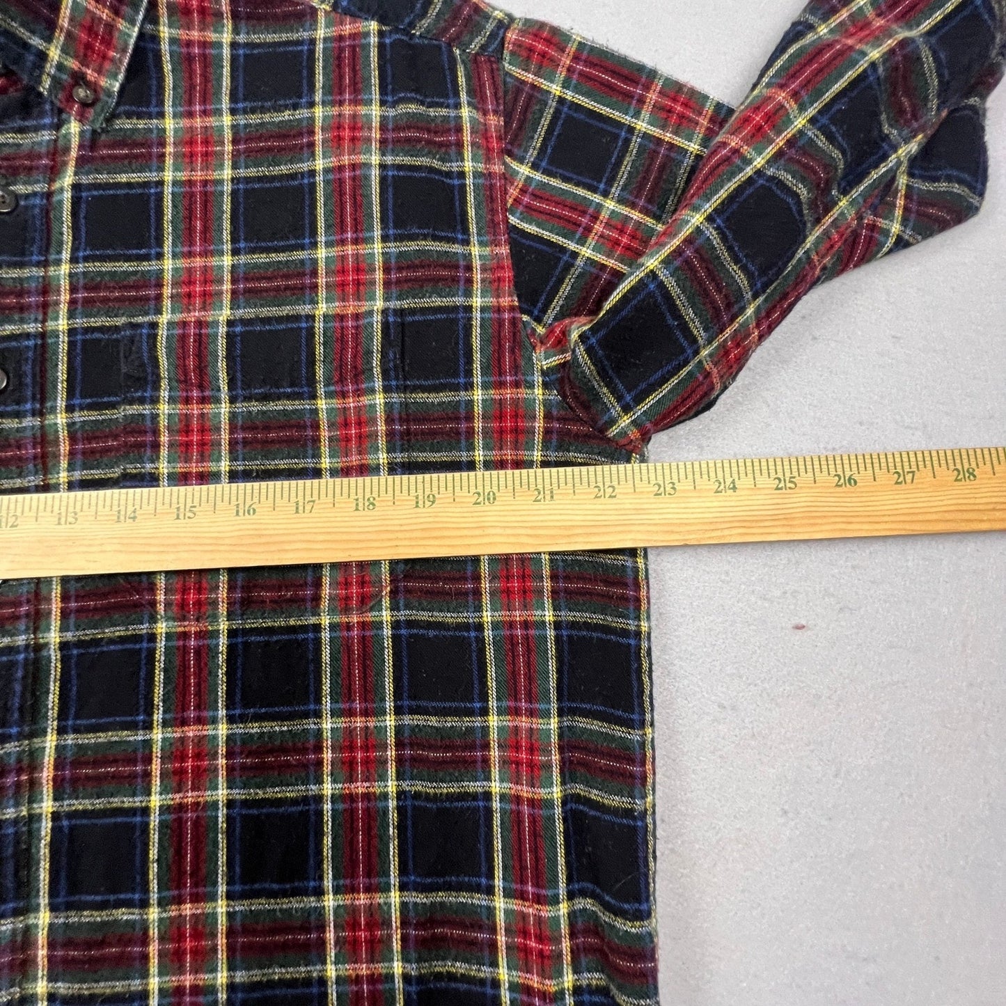 VTG L.L. Bean Flannel Shirt Mens Medium Regular Plaid Cotton Outdoor Casual