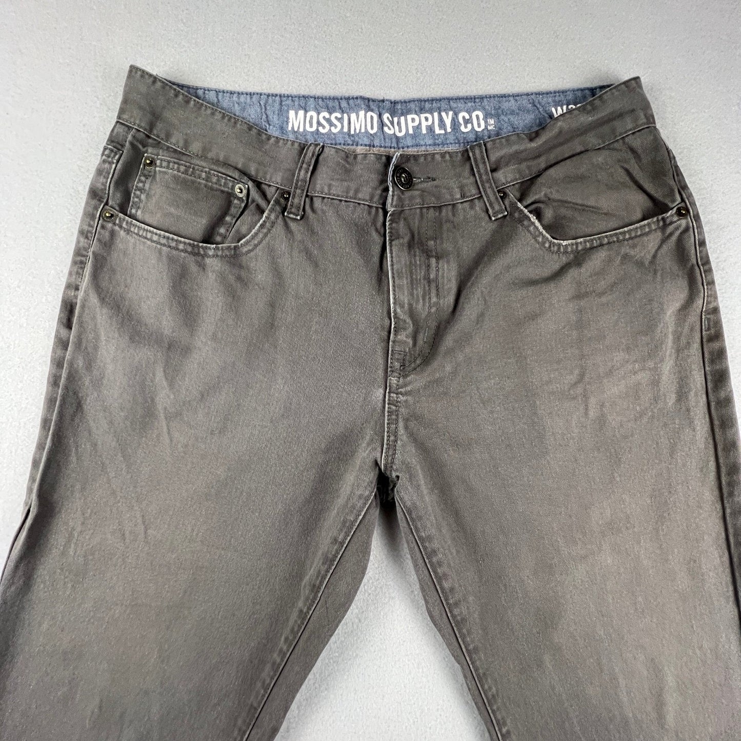 Mossimo Supply Co Pants Mens 36x32 Gray Straight Leg Cotton Casual Workwear