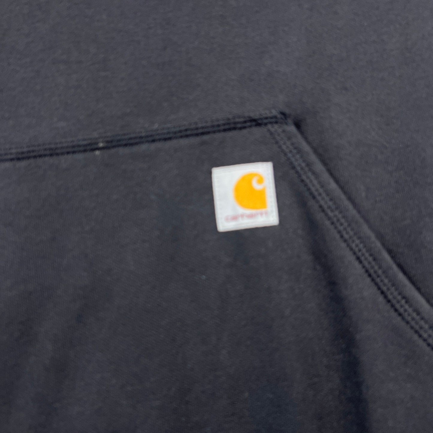 Carhartt Hoodie Mens Large Black Loose Fit K121 BLK Bell Since 1909 Sweatshirt
