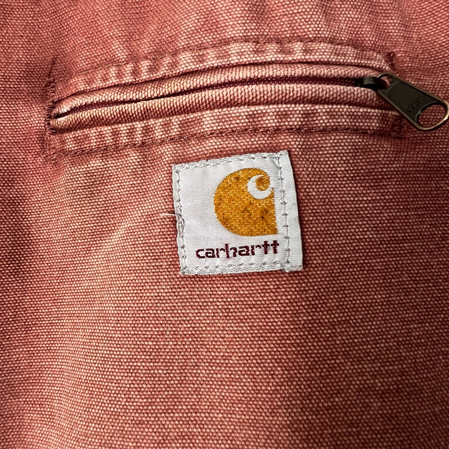 Carhartt WJ141 Sierra Jacket Women XL Rose Pink Sherpa Lined Hooded Work Coat