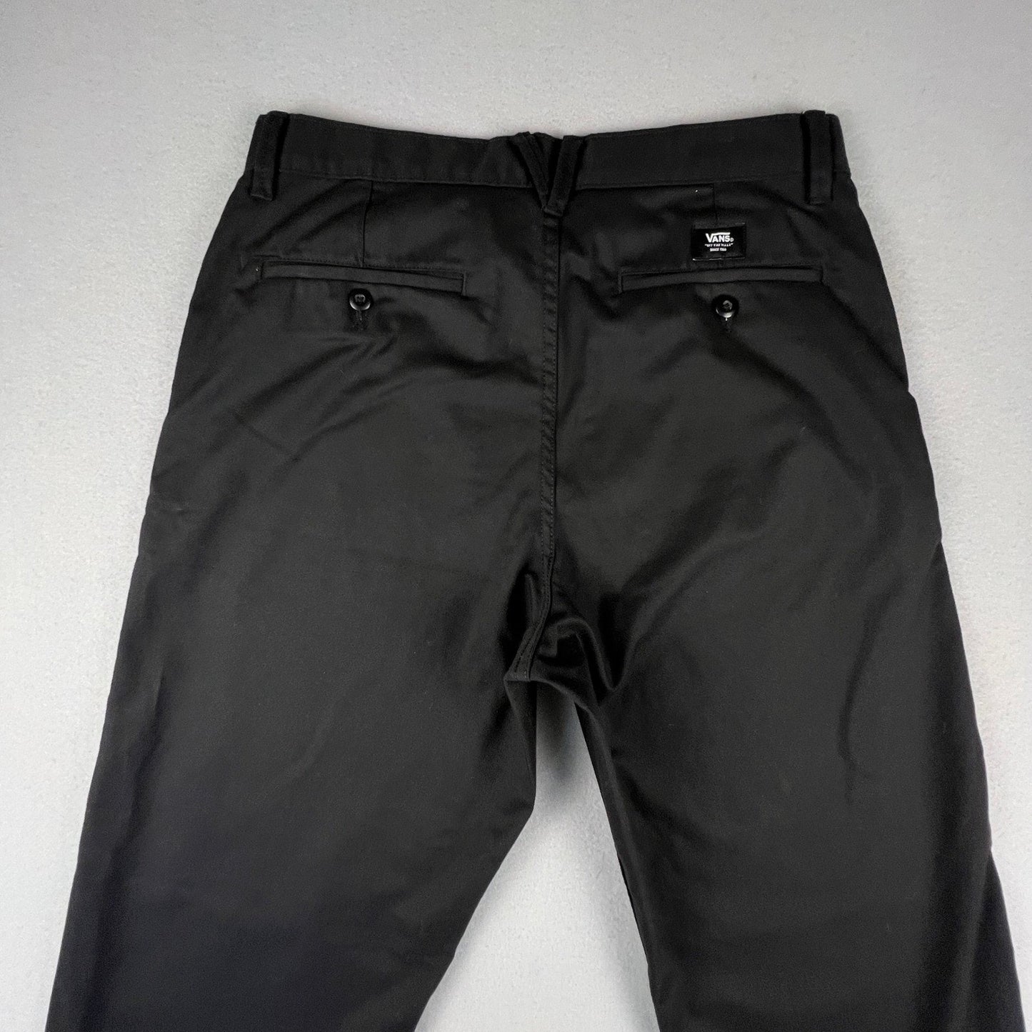Vans Authentic Chino Pants Mens 32x32 Black Loose Fit Skate Workwear VN000HZCBLK
