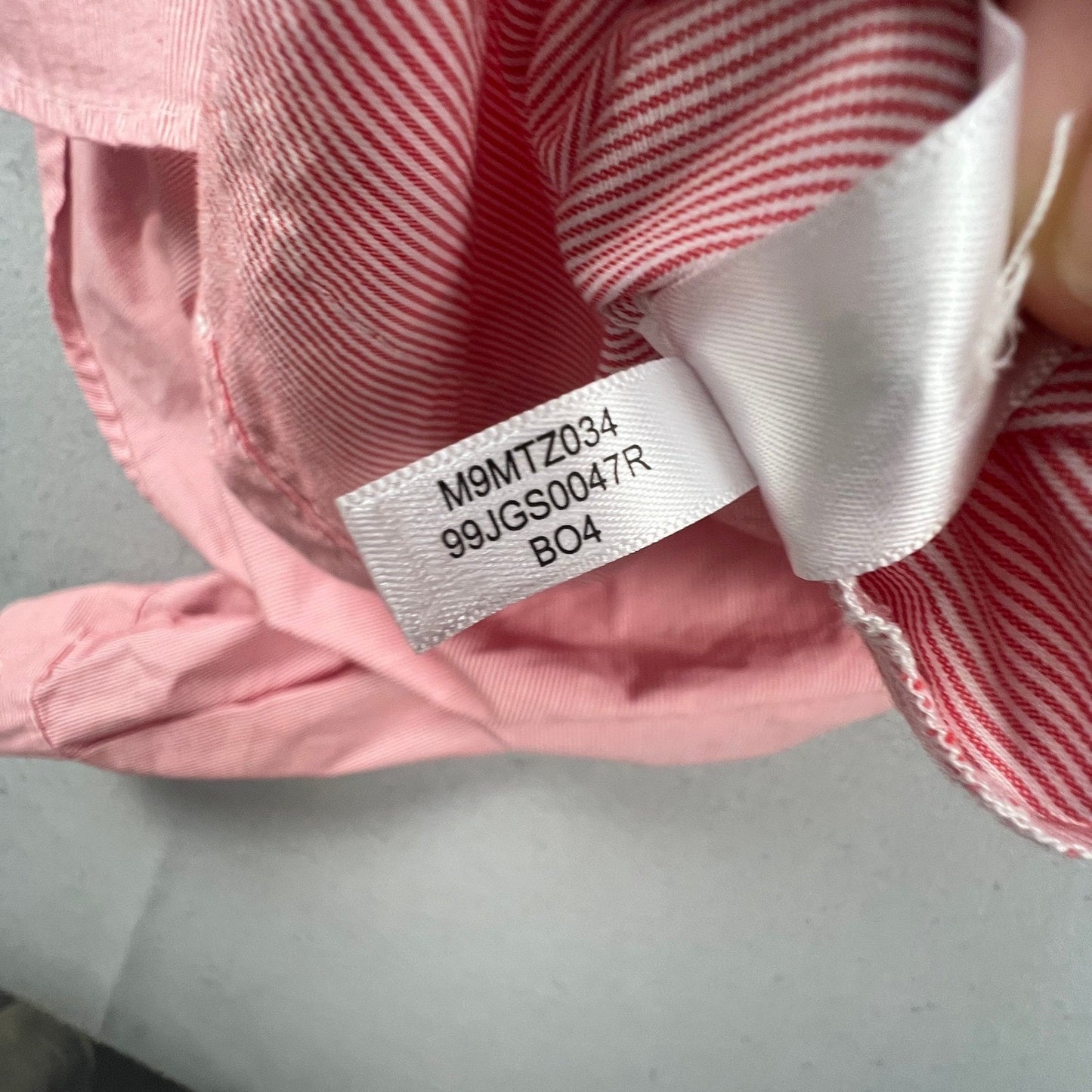 VTG Marc New York Button Down Womens XL Red Stripe Lace Trim Preppy Chic