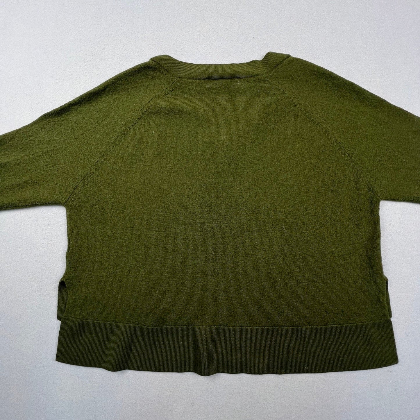 Anthropologie Sweater 100% Merino Wool Womens XS Tiered Hem Knit Minimalist