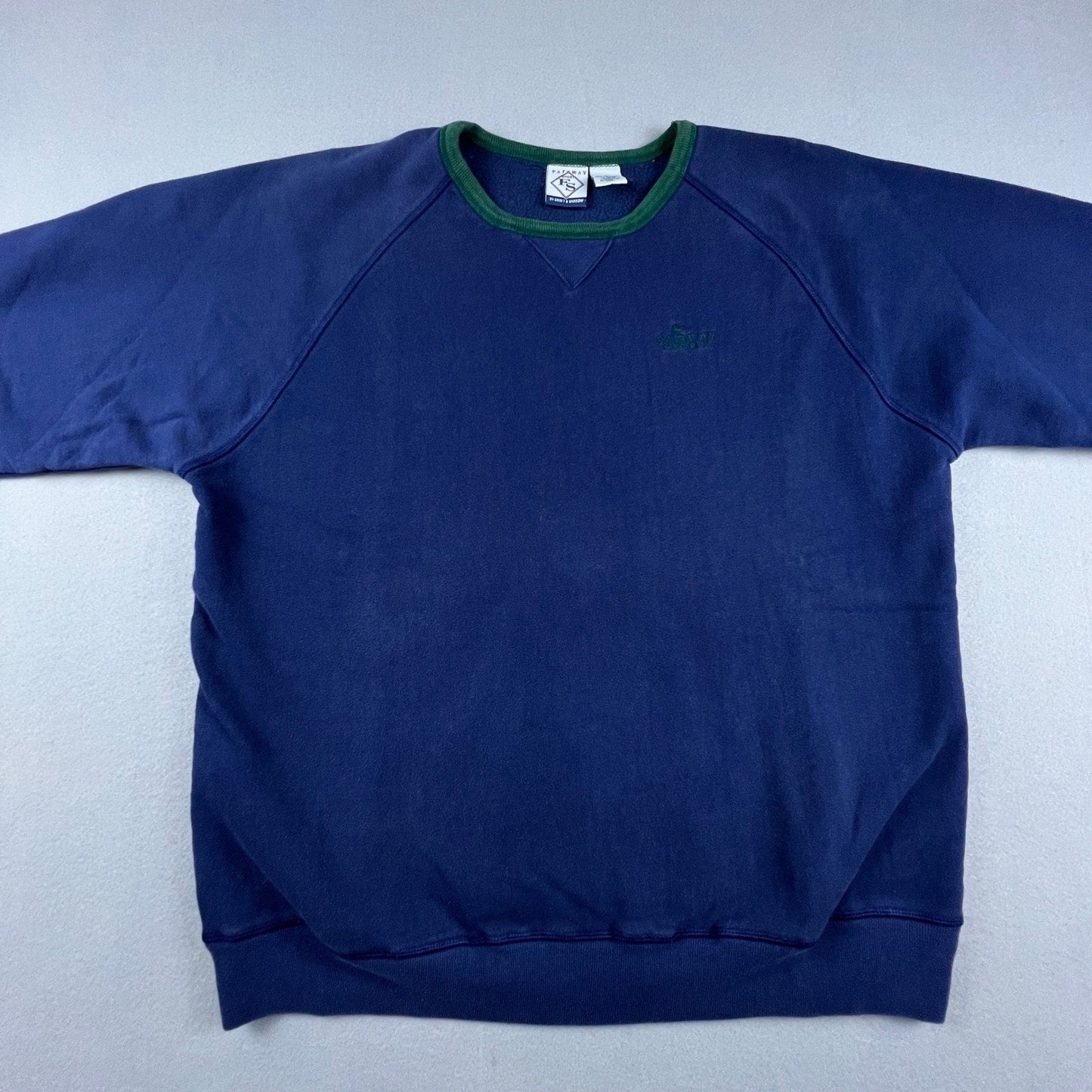 VTG Fairway Sport Sweatshirt Large Ringer Crew Neck Golf Pullover Streetwear