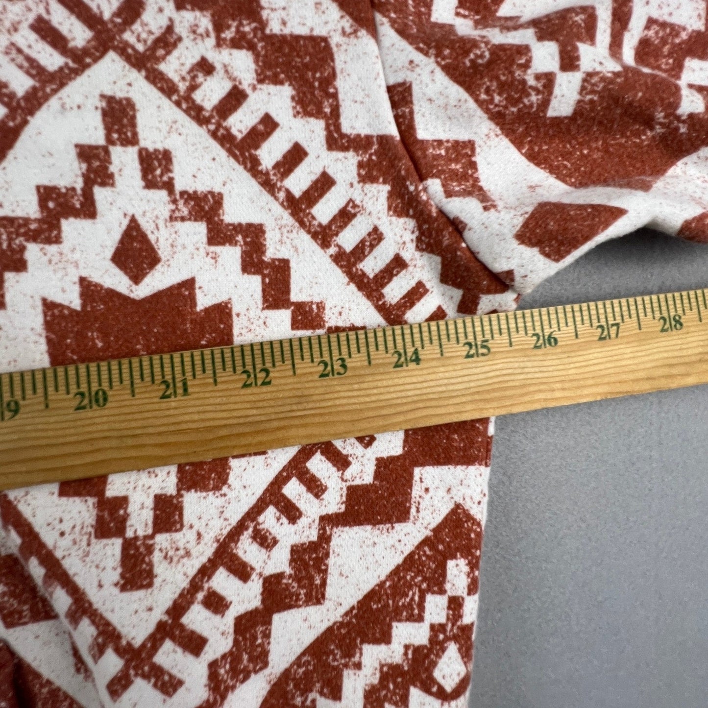 Wrangler Retro Hoodie Womens Large Rust Orange Southwestern Geometric Pullover