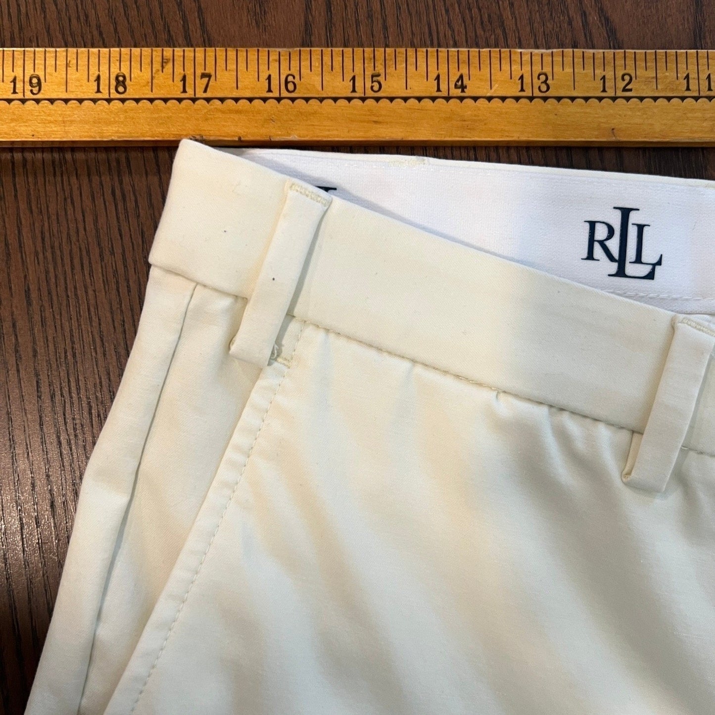 Lauren Ralph Lauren Pants Mens 36 X 30 Chinos Cream Ivory Cotton Blend Classy