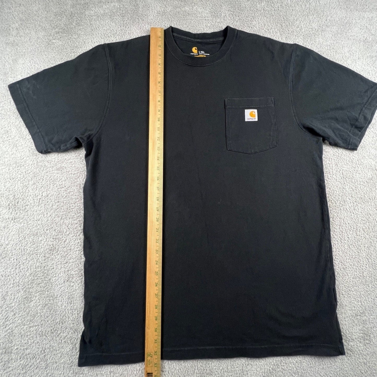 Carhartt Pocket T-Shirt Mens Large Tall Black Original Fit Workwear Tee K87
