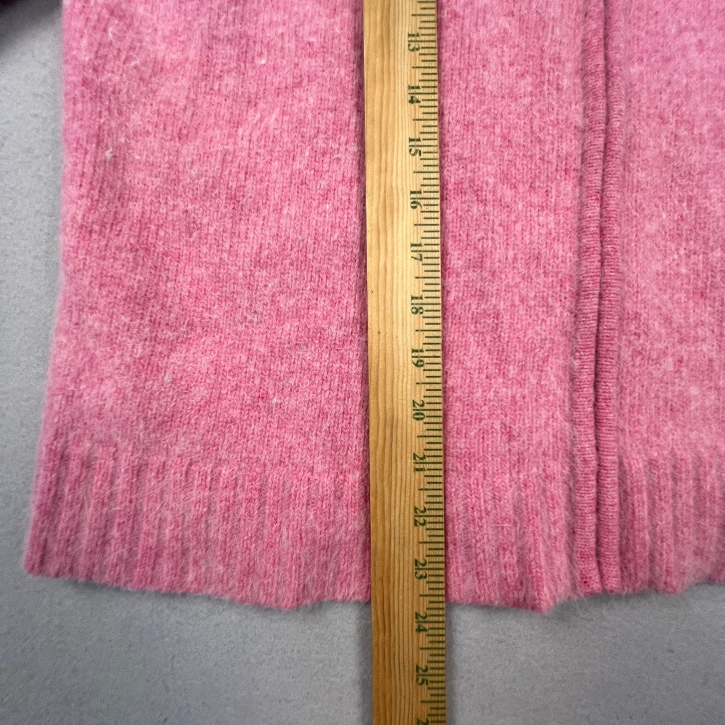 VTG Mercer & Madison Zip Sweater XL Pink Angora Wool Beaded Flower Coquette Y2K