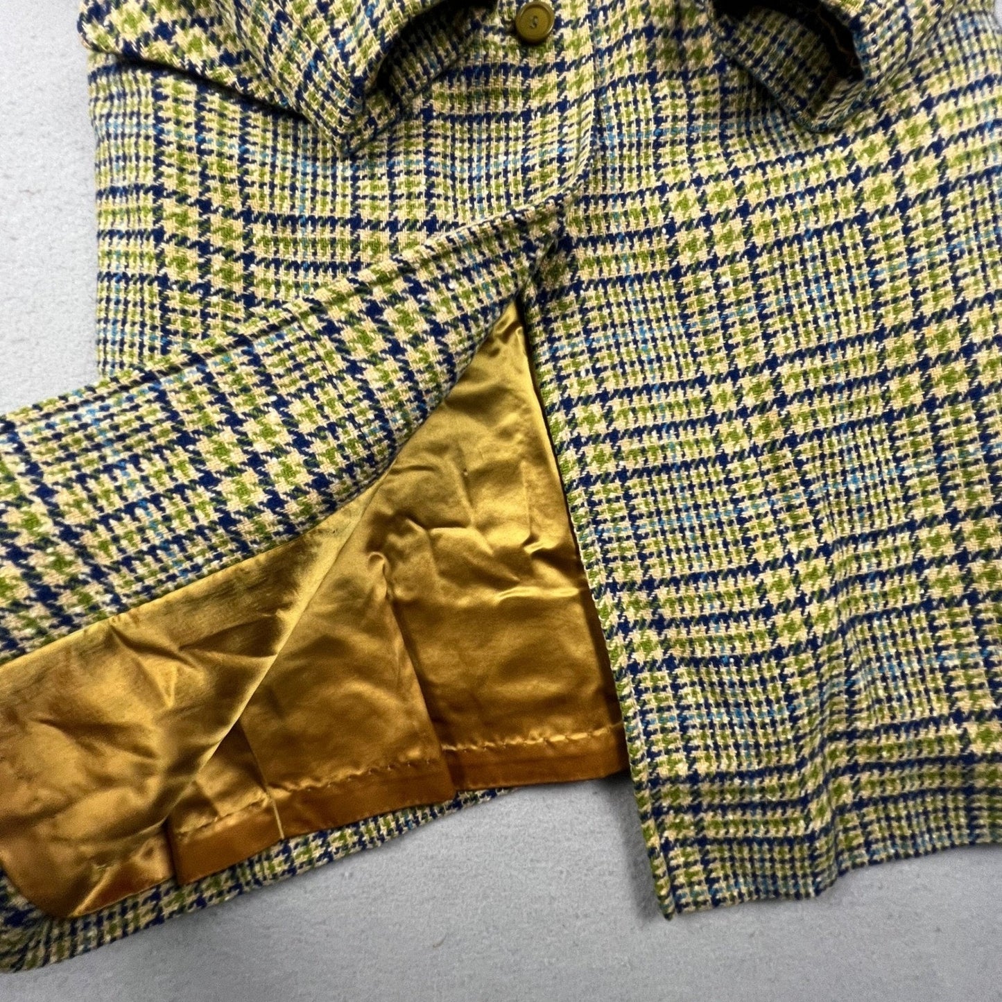 Pendleton Wool Overcoat Womens L Multi Houndstooth Vintage Long Trench Coat