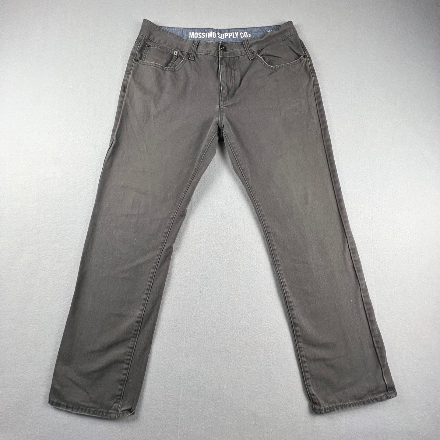 Mossimo Supply Co Pants Mens 36x32 Gray Straight Leg Cotton Casual Workwear