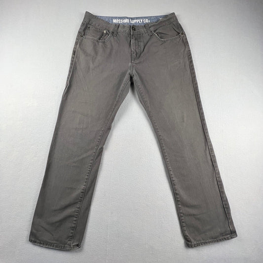 Mossimo Supply Co Pants Mens 36x32 Gray Straight Leg Cotton Casual Workwear