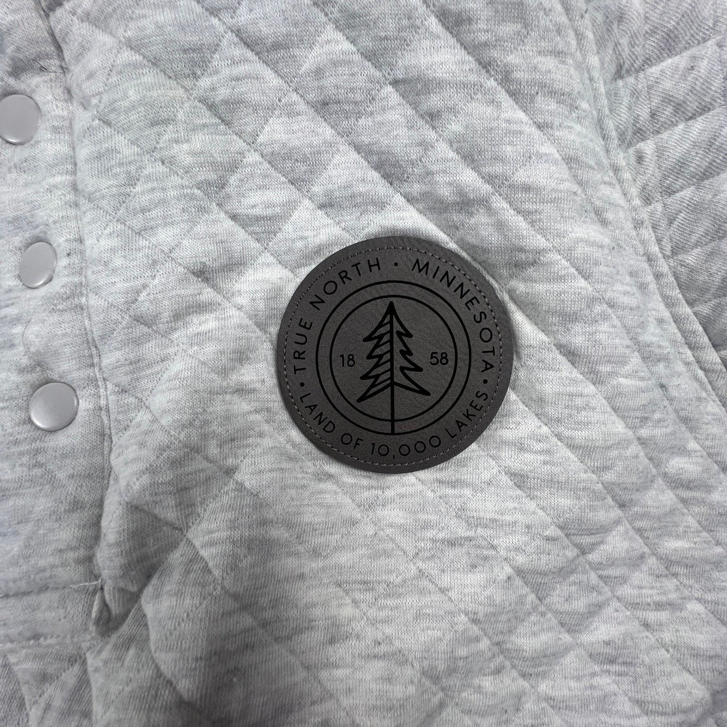 Blue 84 Quilted Pullover Mens Small Grey Minnesota True North Snap Sweatshirt