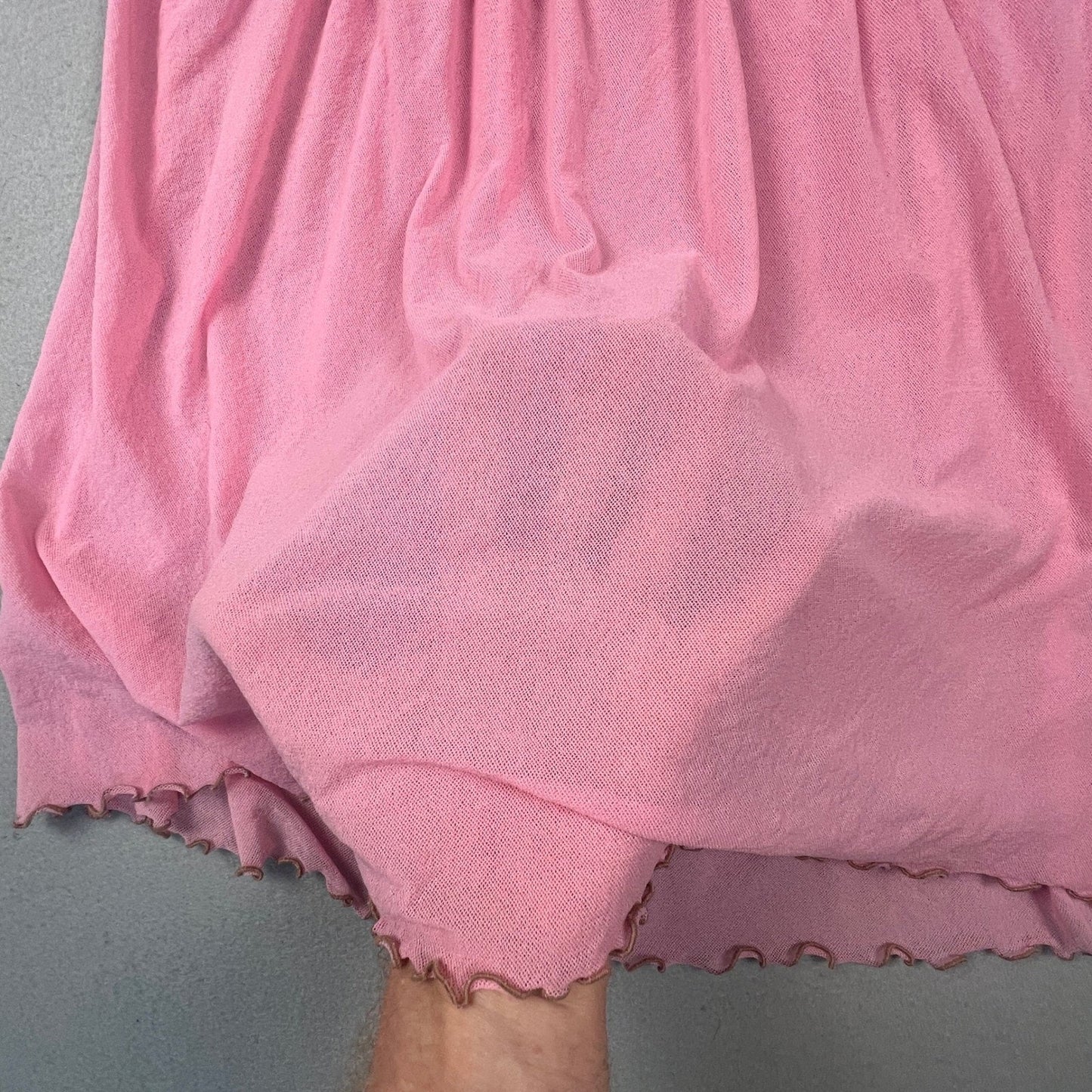 VTG Y2K Babydoll Camisole Women S Pink Brown Lace Mesh Chemise Nightgown