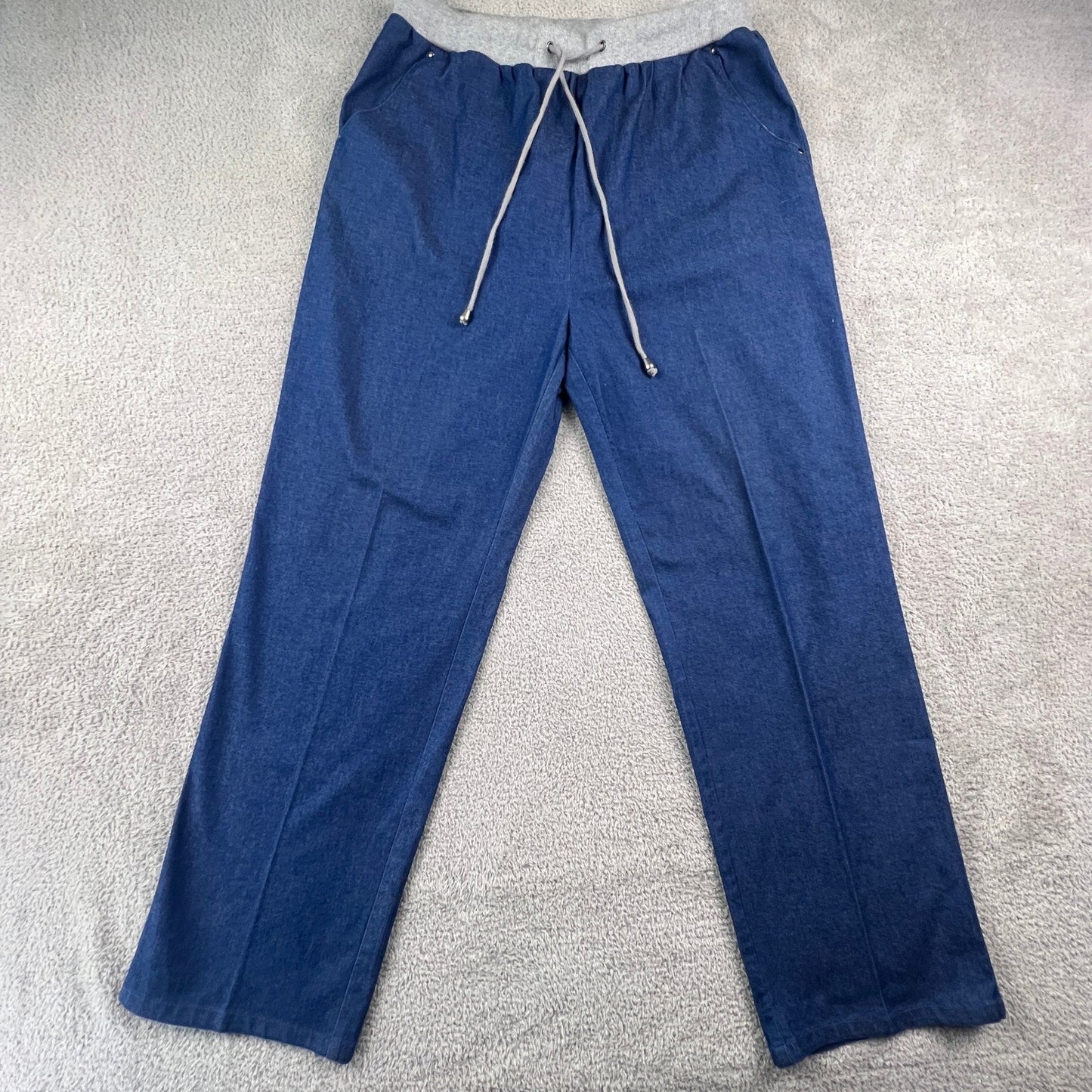 VTG Blast Denim Tracksuit Straight Leg Unisex Blue Retro Casual Loungewear Stret